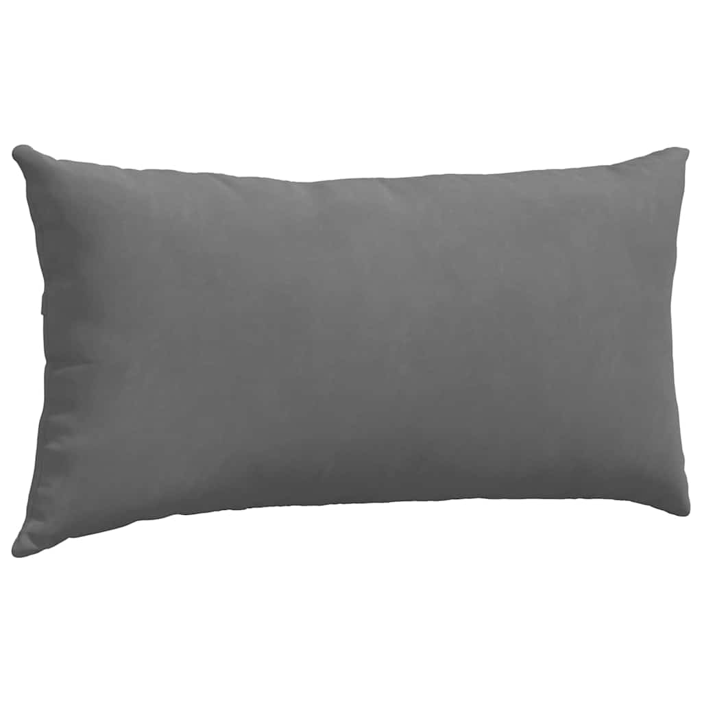 Cuscini da Divano 2 pz Tessuto Grigio scuro 80 x 40 cm