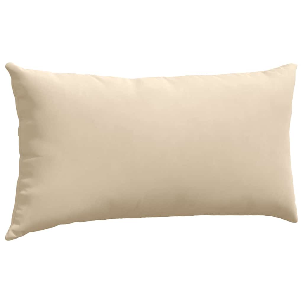 Cuscini da Divano 2 pz Tessuto Crema 80 x 40 cm