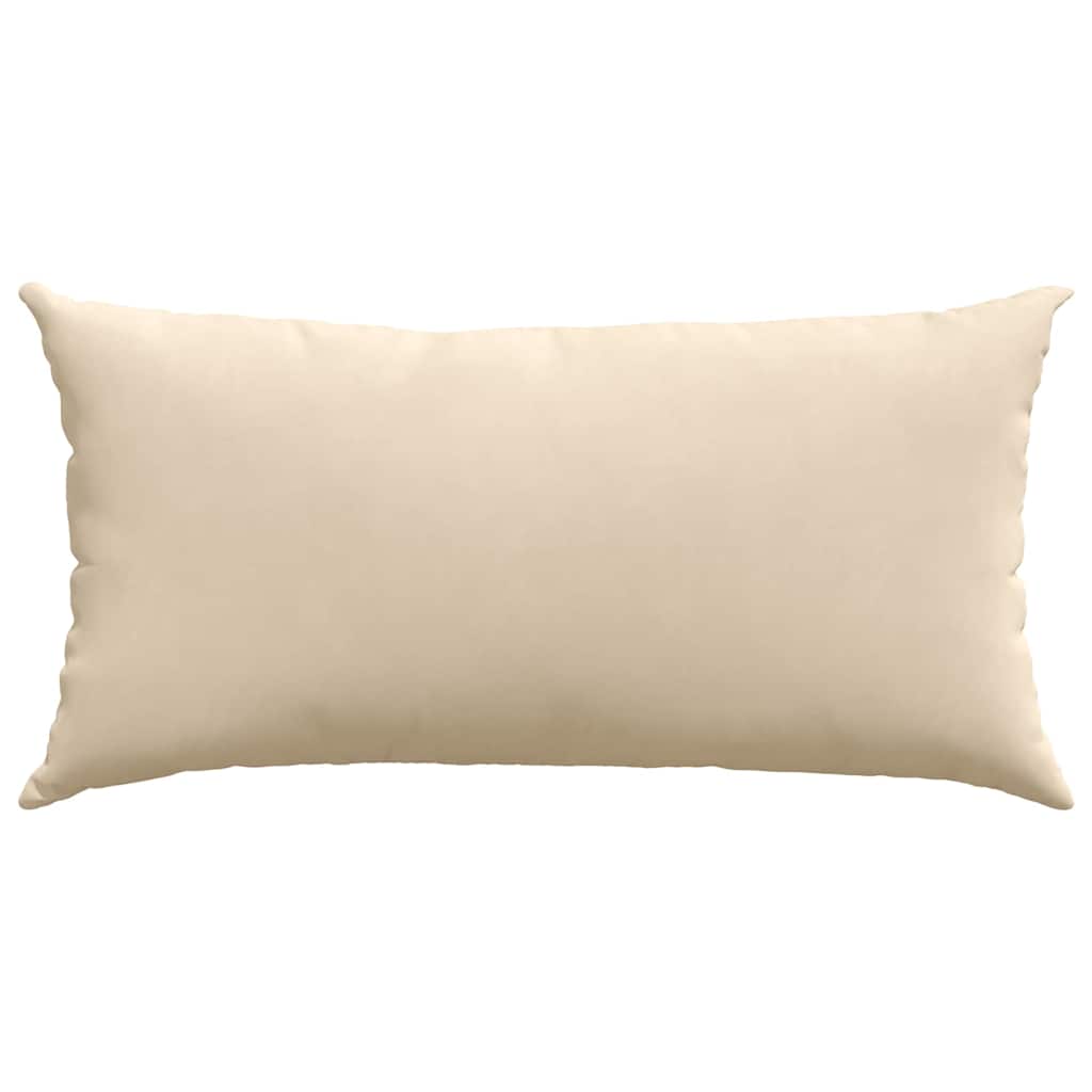 Cuscini da Divano 2 pz Tessuto Crema 80 x 40 cm
