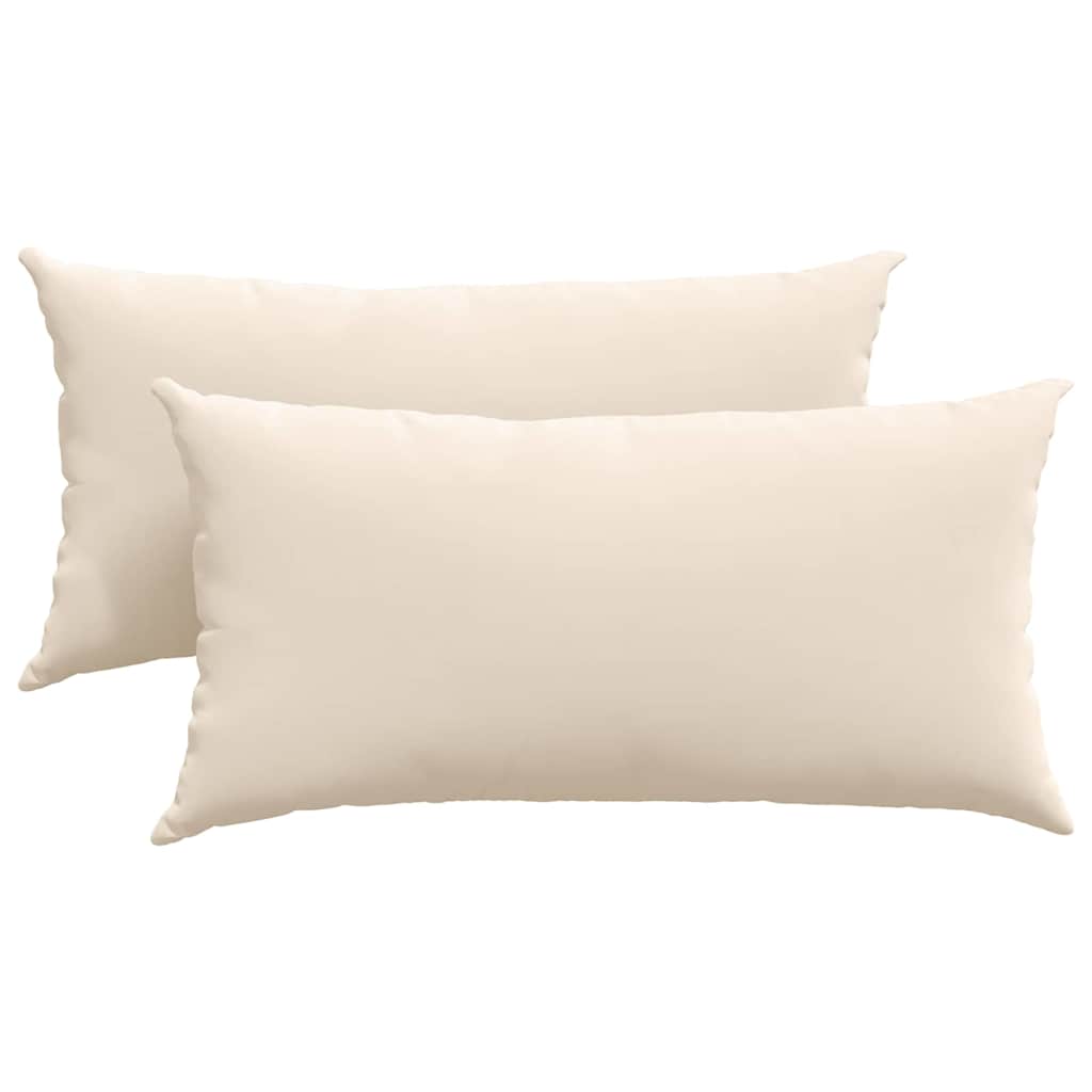Cuscini da Divano 2 pz Tessuto Beige 80 x 40 cm