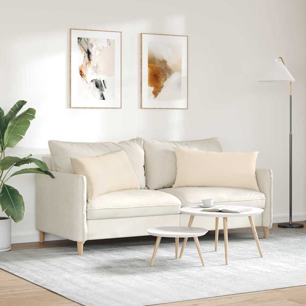 Cuscini da Divano 2 pz Tessuto Beige 80 x 40 cm