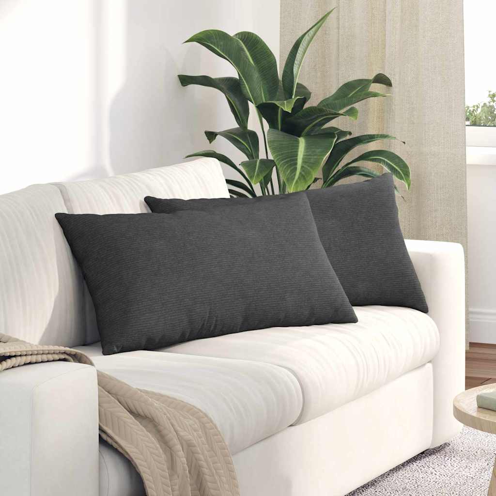 Cuscini da Divano 2 pcs Grigio scuro 80 x 40 cm
