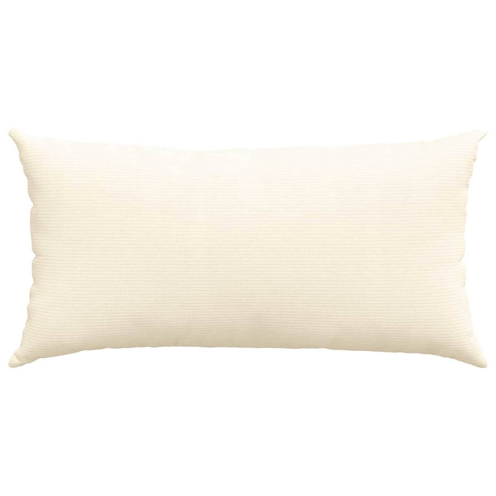 Cuscini da Divano 2 pcs Crema 80 x 40 cm Tessuto in Cords