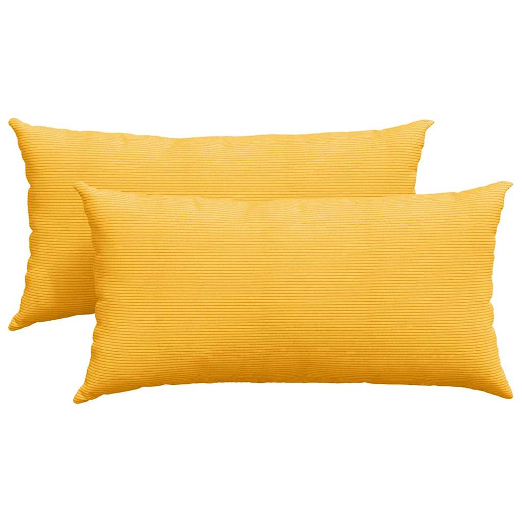 Cuscini da Divano 2 pcs Giallo Chiaro 80 x 40 cm
