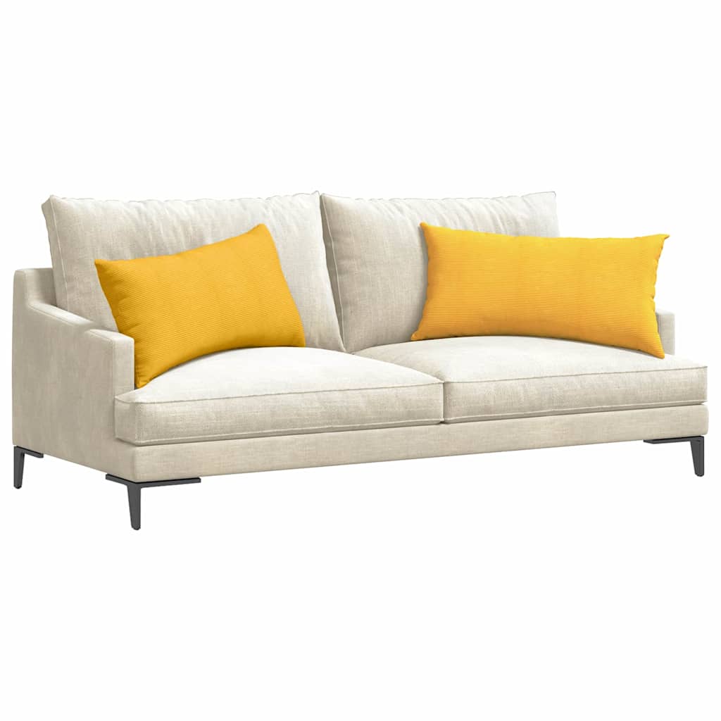 Cuscini da Divano 2 pcs Giallo Chiaro 80 x 40 cm