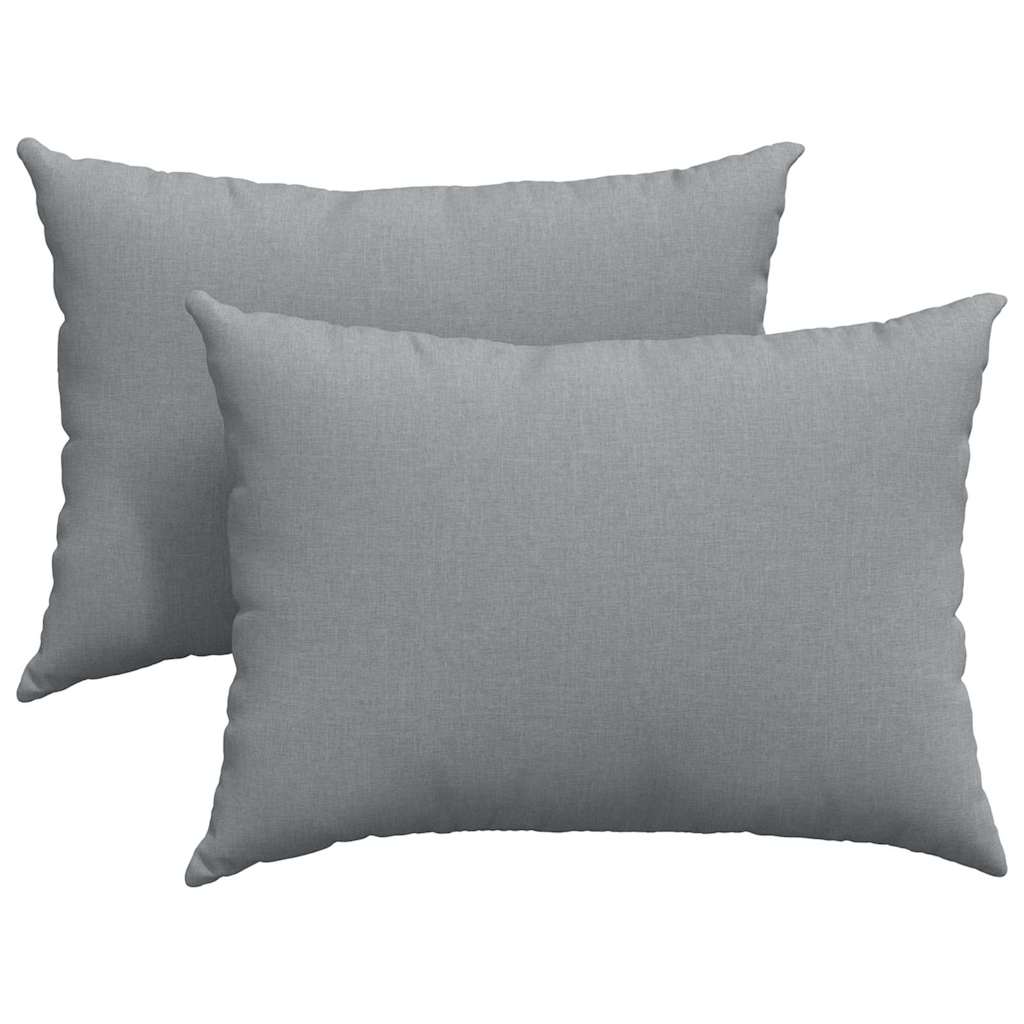 Cuscini da Divano 2 pz Tessuto Grigio chiaro 70 x 50 cm