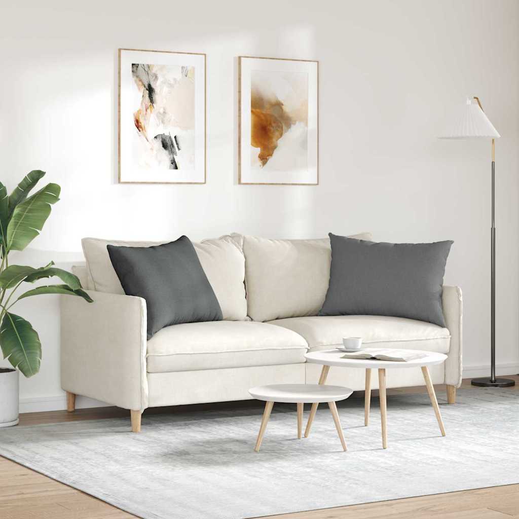 Cuscini da Divano 2 pz Tessuto Grigio scuro 70 x 50 cm