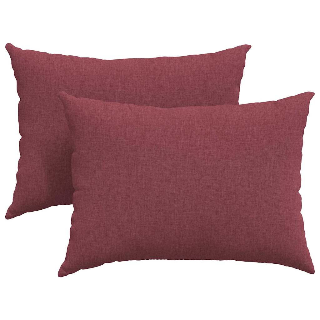 Cuscini da Divano 2 pz Tessuto Rosso Vino 70 x 50 cm