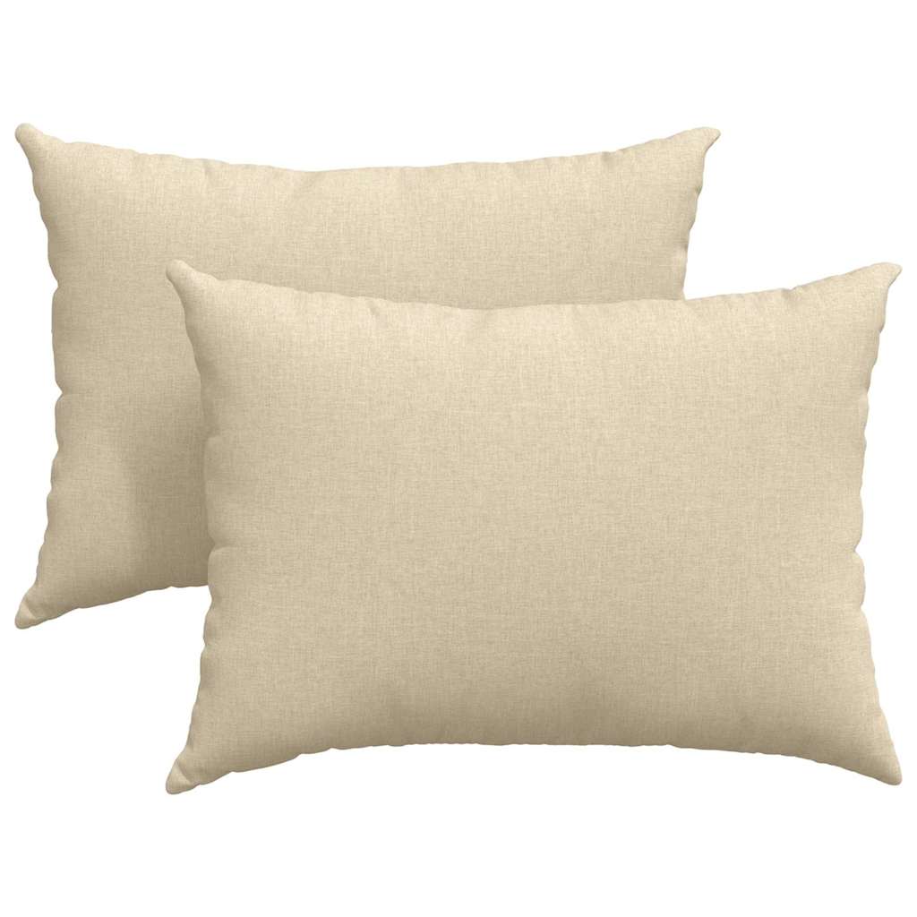 Cuscini da Divano 2 pz Tessuto Crema 70 x 50 cm