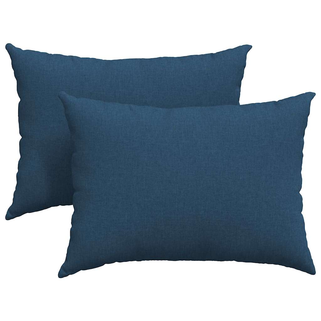 Cuscini da Divano 2 pz Tessuto Blu 70 x 50 cm