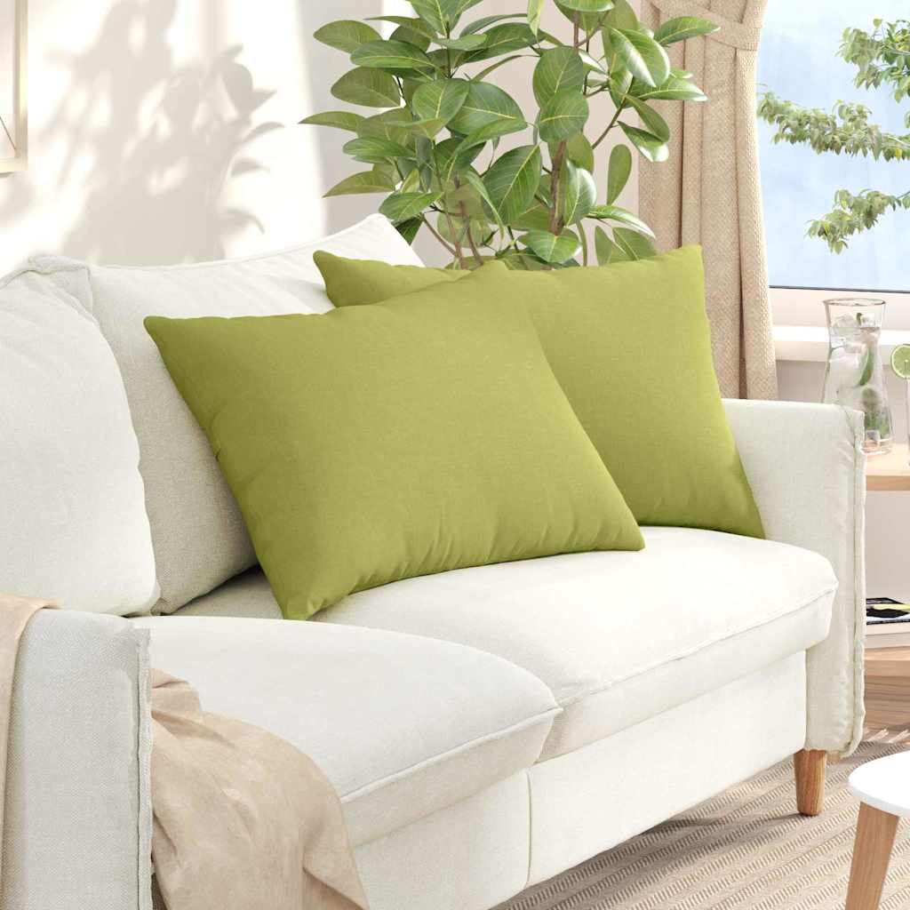 Cuscini da Divano 2 pz Tessuto Verde chiaro 70 x 50 cm