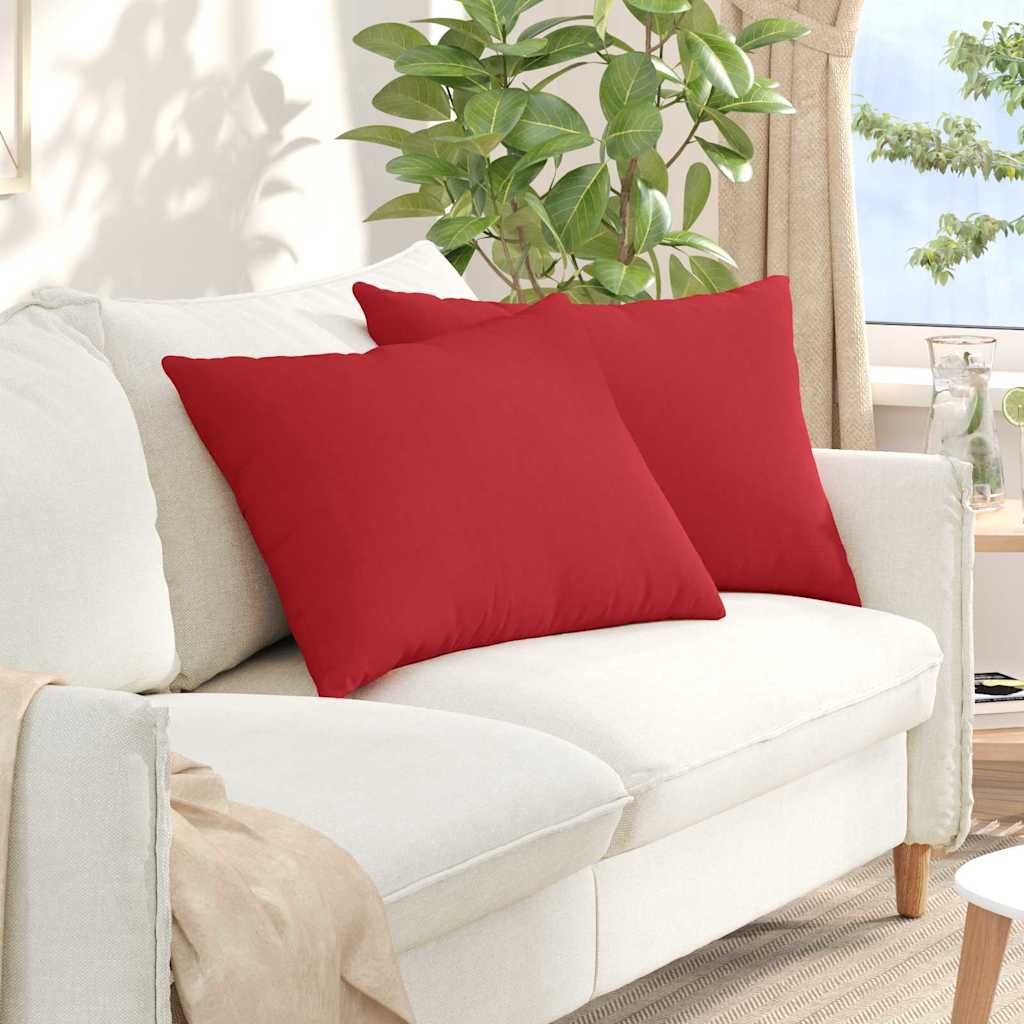 Cuscini da Divano 2 pz Tessuto Rosso 70 x 50 cm