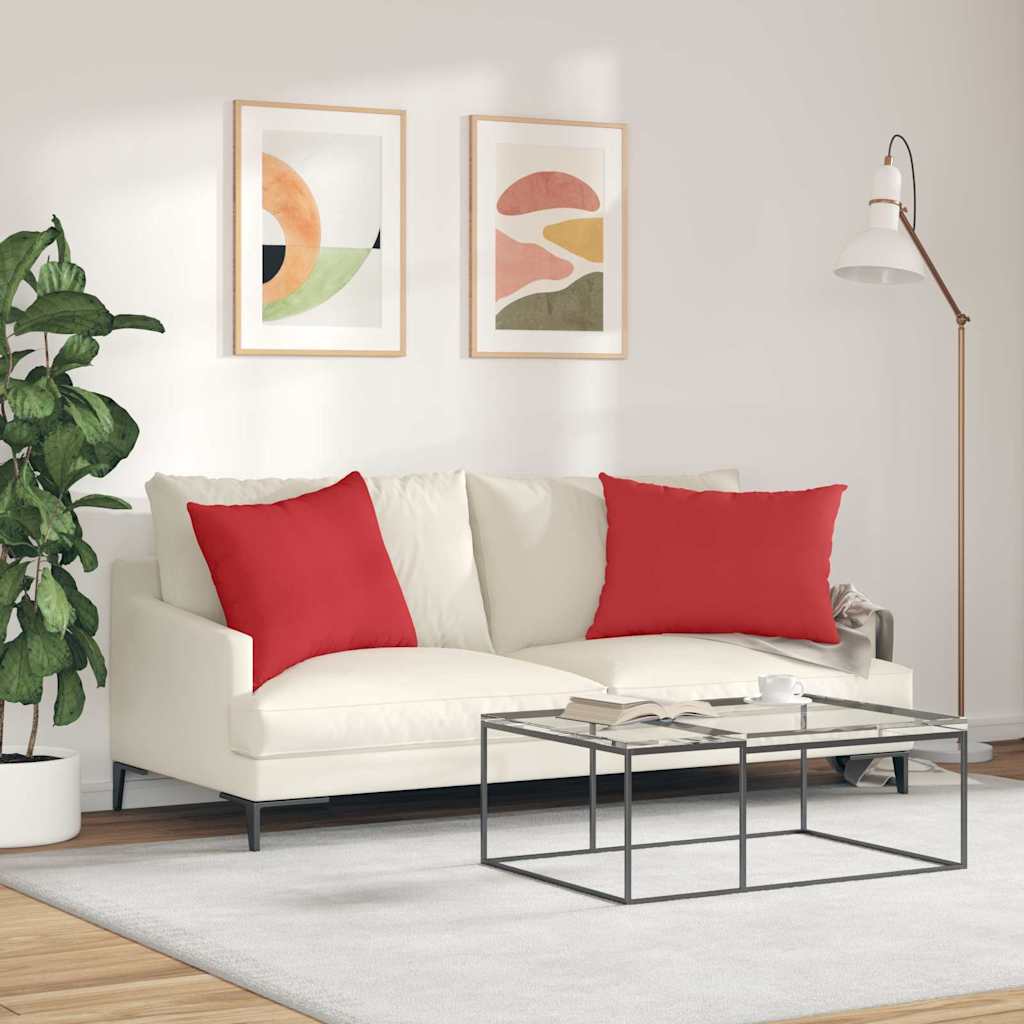 Cuscini da Divano 2 pz Tessuto Rosso 70 x 50 cm