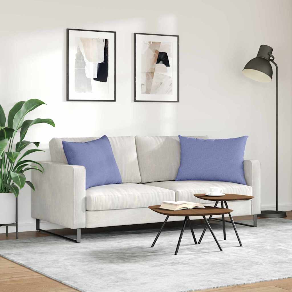 Cuscini da Divano 2 pz Tessuto Blu jeans 70 x 50 cm