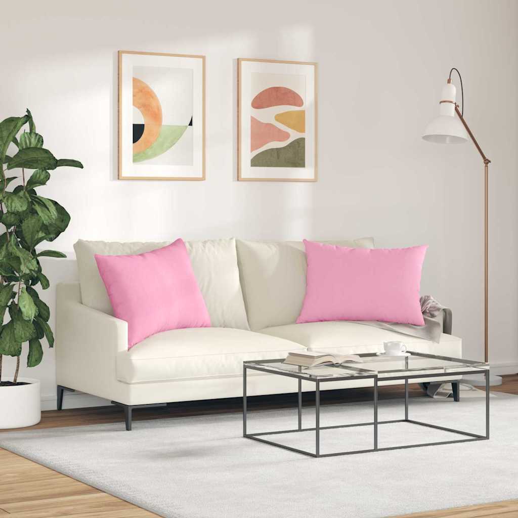 Cuscini da Divano 2 pz Tessuto Rosa 70 x 50 cm