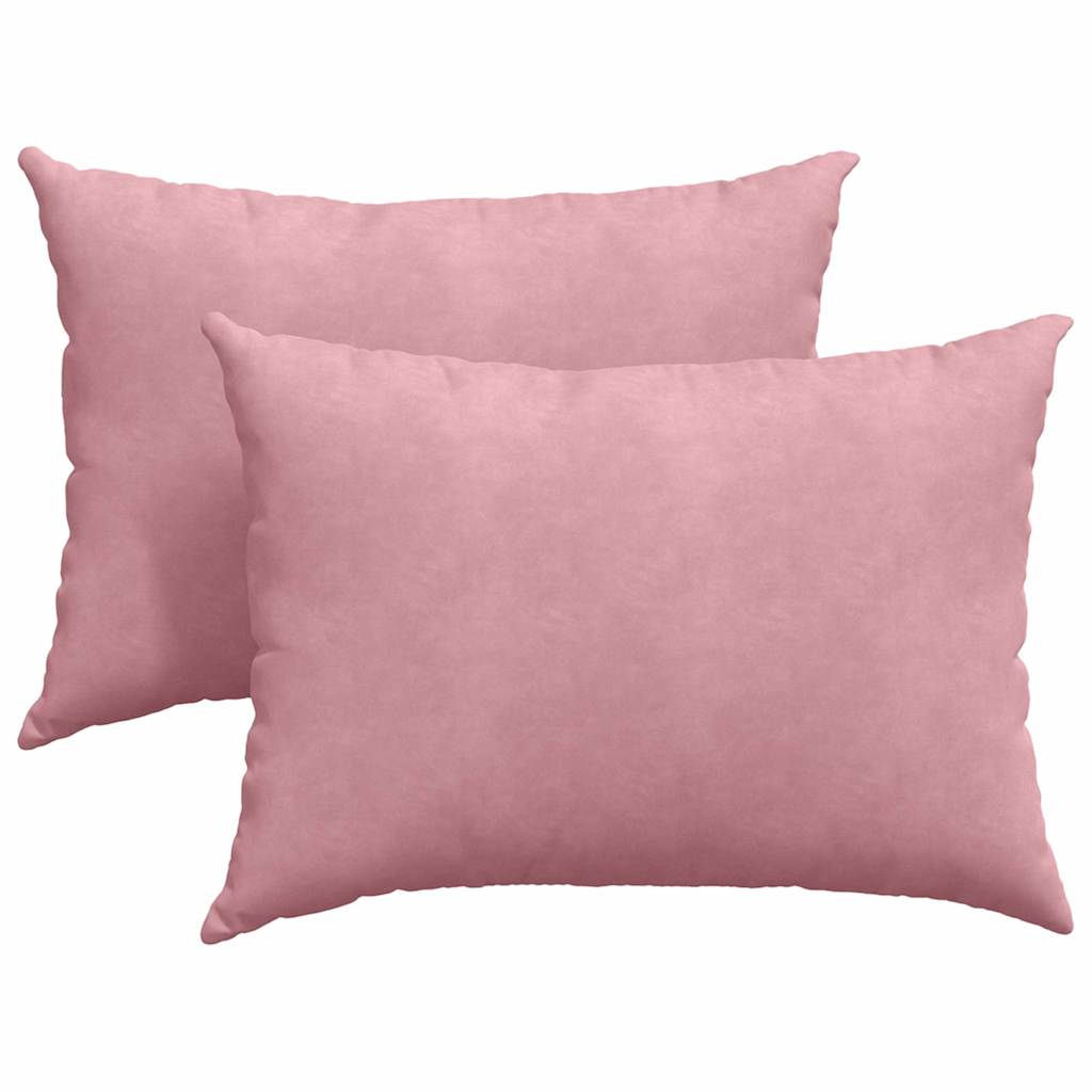 Cuscini da Divano 2 pcs Rosa 70 x 50 cm Tessuto in Cords