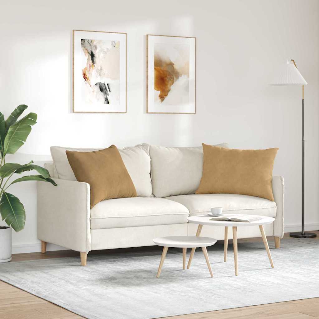 Cuscini da Divano 2 pcs Marrone 70 x 50 cm Tessuto in Cords