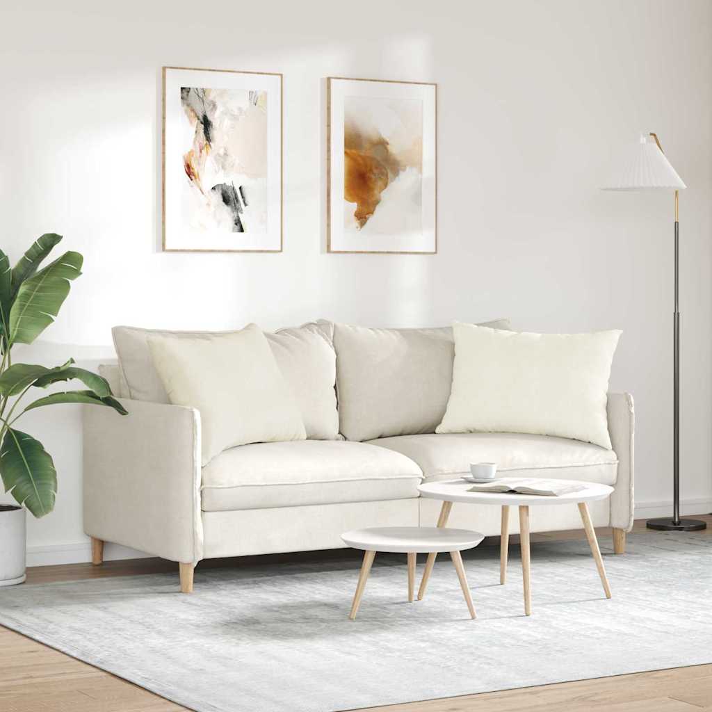 Cuscini da Divano 2 pcs Crema 70 x 50 cm Tessuto in Cords