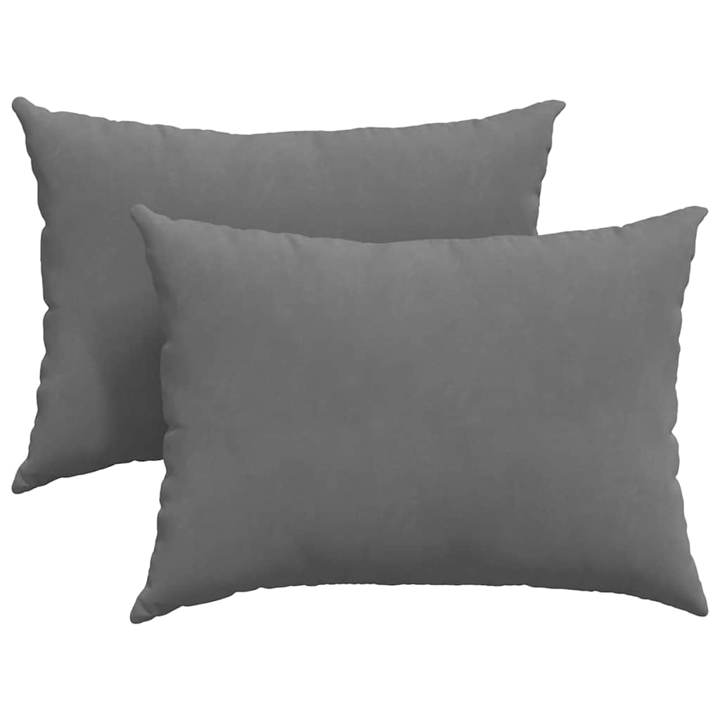 Cuscini da Divano 2 pz Tessuto Grigio scuro 70 x 50 cm