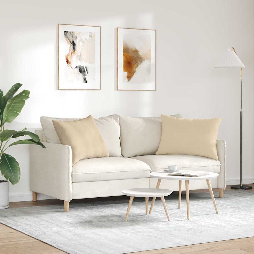 Cuscini da Divano 2 pz Tessuto Crema 70 x 50 cm