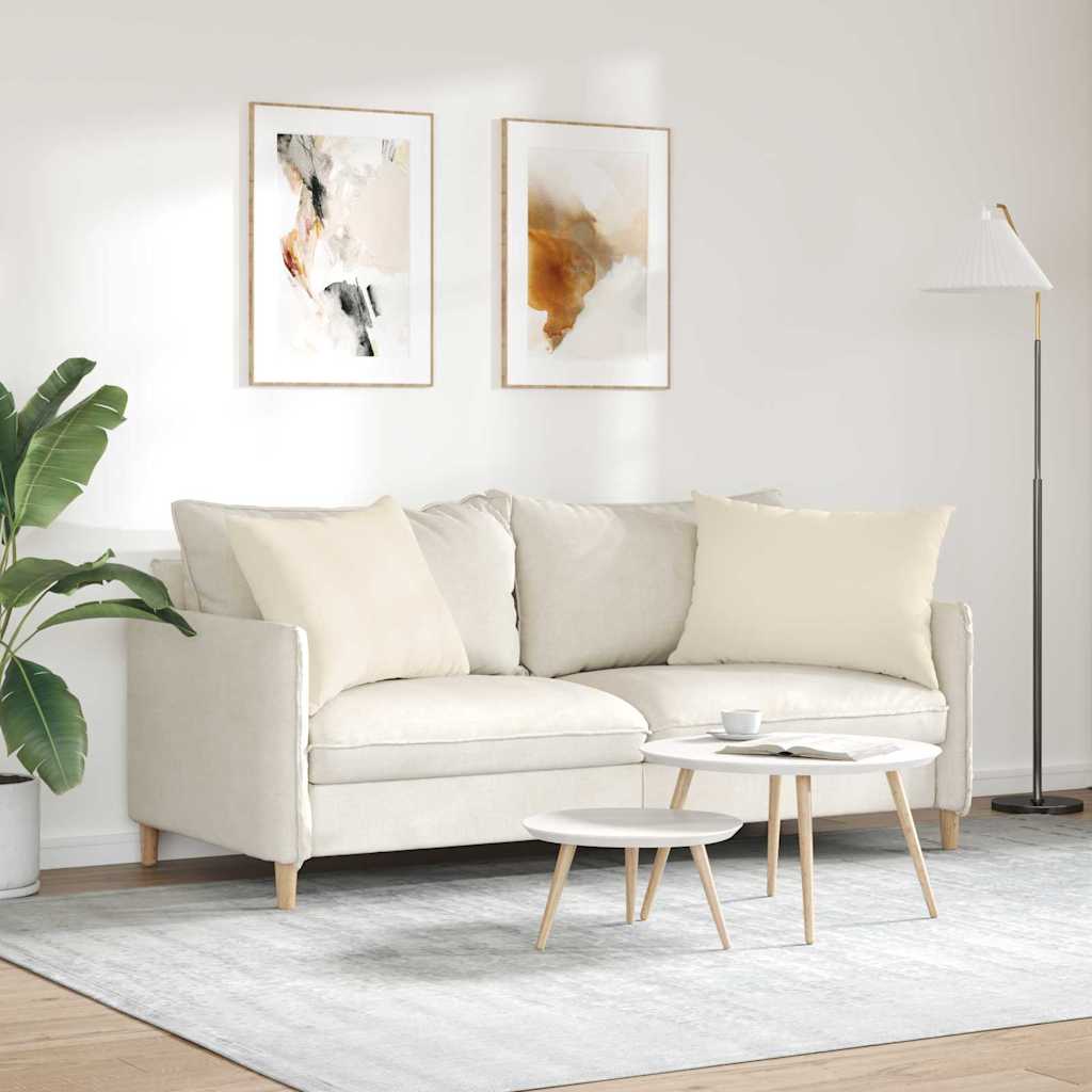 Cuscini da Divano 2 pz Tessuto Beige 70 x 50 cm