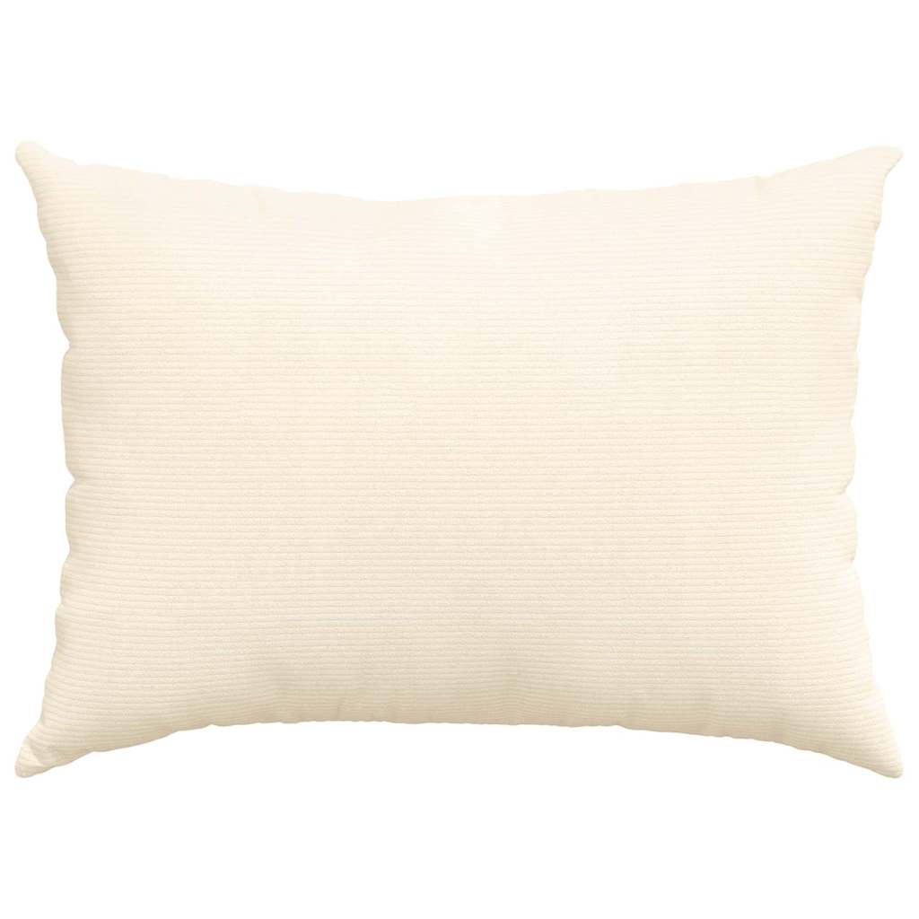 Cuscini da Divano 2 pcs Crema 70 x 50 cm Tessuto in Cords