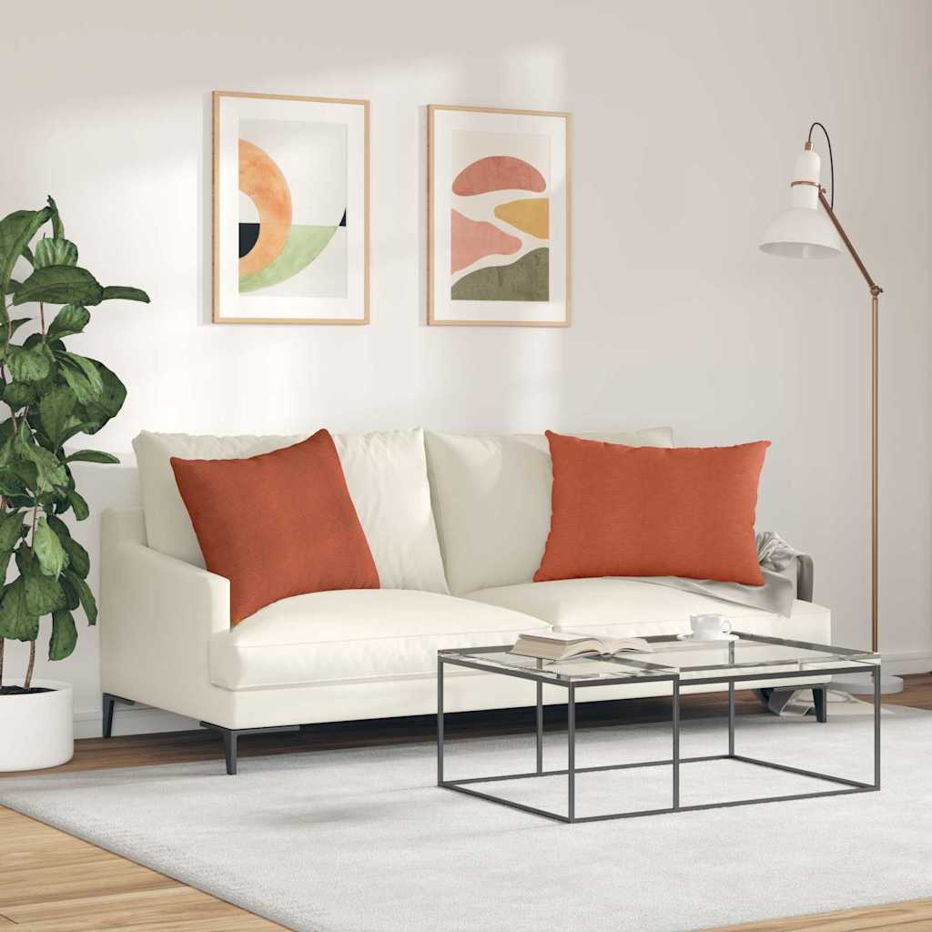 Cuscini da Divano 2 pcs Rosso Arancio 70 x 50 cm