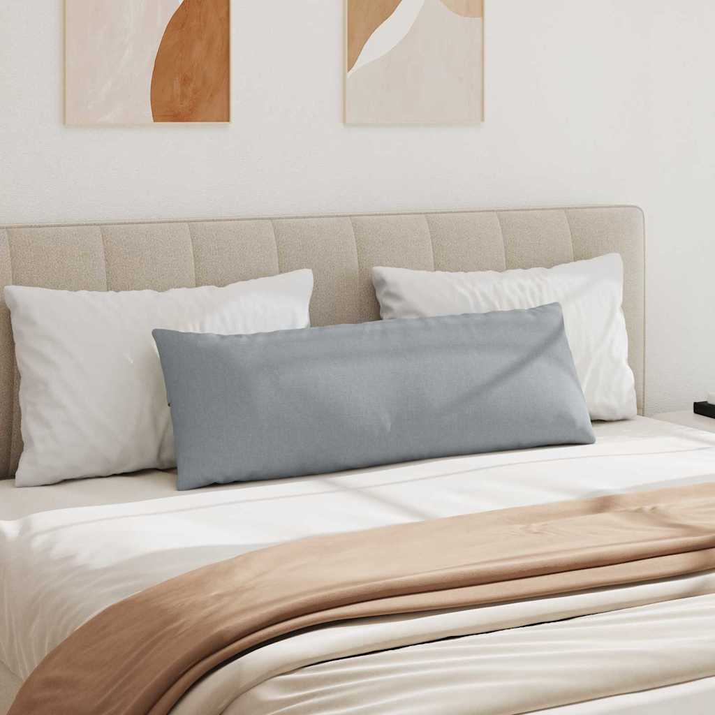 Cuscini da Divano 2 pz Tessuto Grigio chiaro 120 x 40 cm
