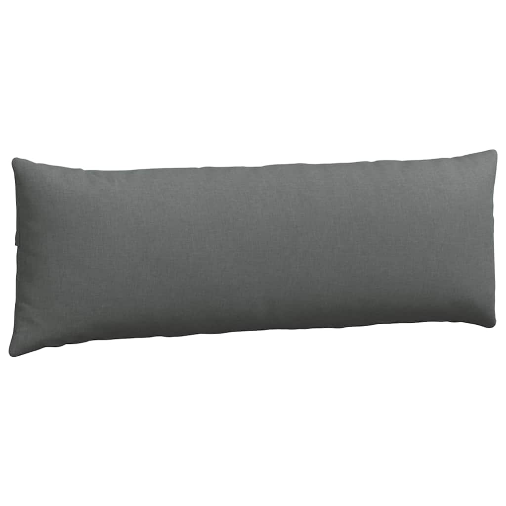 Cuscini da Divano 2 pz Tessuto Grigio scuro 120 x 40 cm