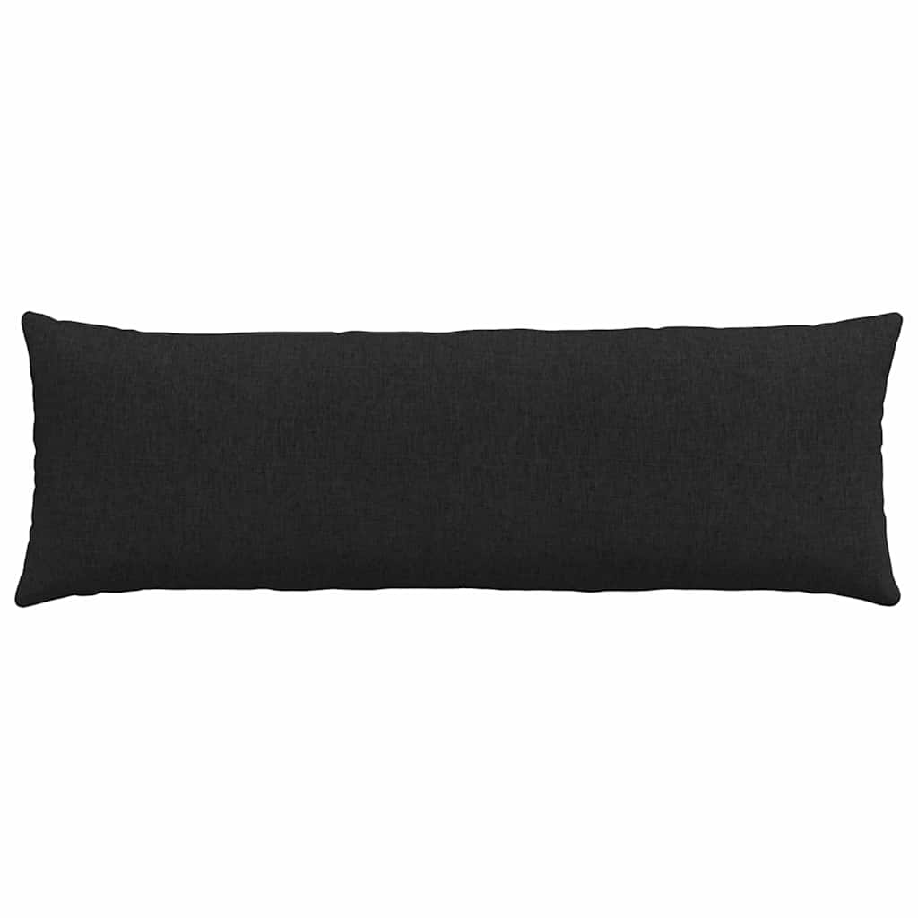 Cuscini da Divano 2 pz Tessuto Nero 120 x 40 cm