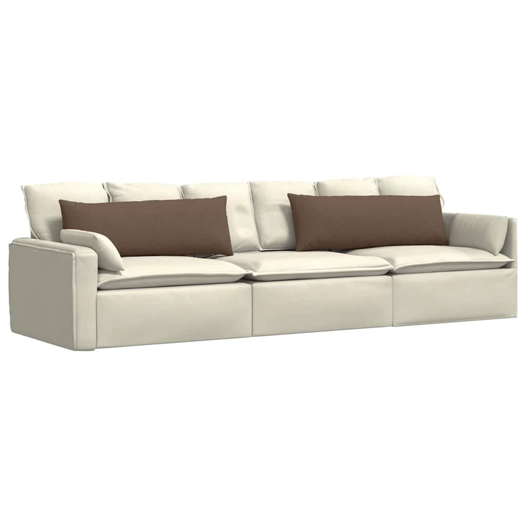 Cuscini da Divano 2 pz Tessuto Marrone 120 x 40 cm