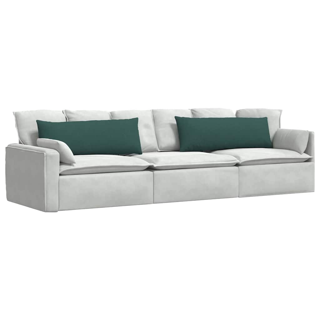 Cuscini da Divano 2 pz Tessuto Verde Scuro 120 x 40 cm