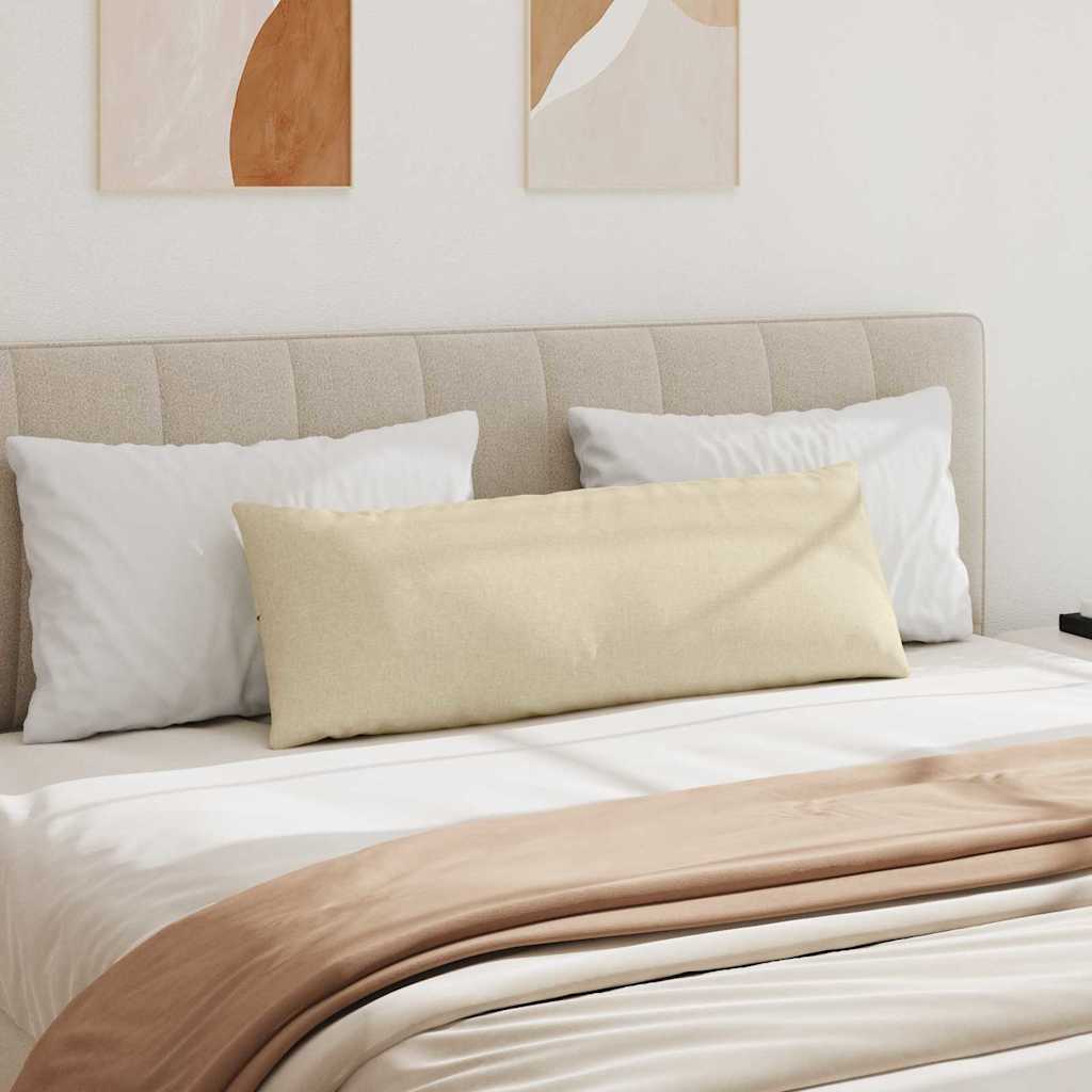 Cuscini da Divano 2 pz Tessuto Crema 120 x 40 cm