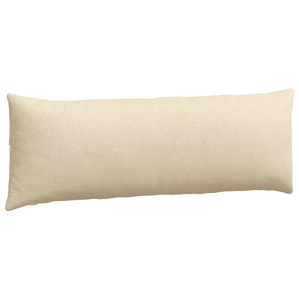 Cuscini da Divano 2 pz Tessuto Crema 120 x 40 cm