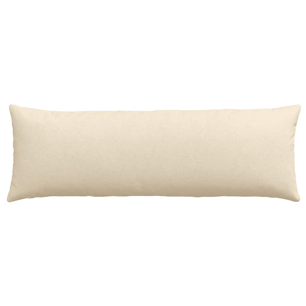 Cuscini da Divano 2 pz Tessuto Crema 120 x 40 cm