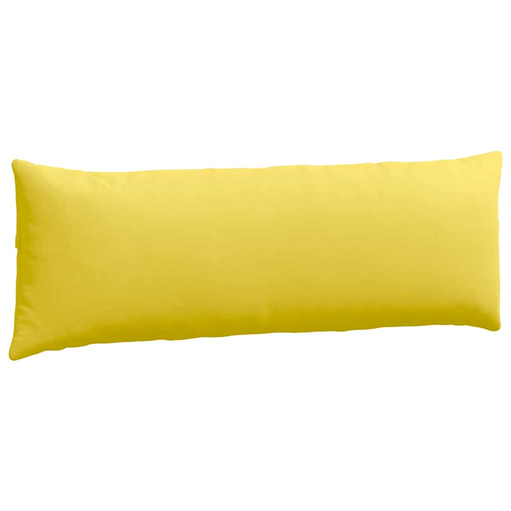 Cuscini da Divano 2 pz Tessuto Giallo Chiaro 120 x 40 cm
