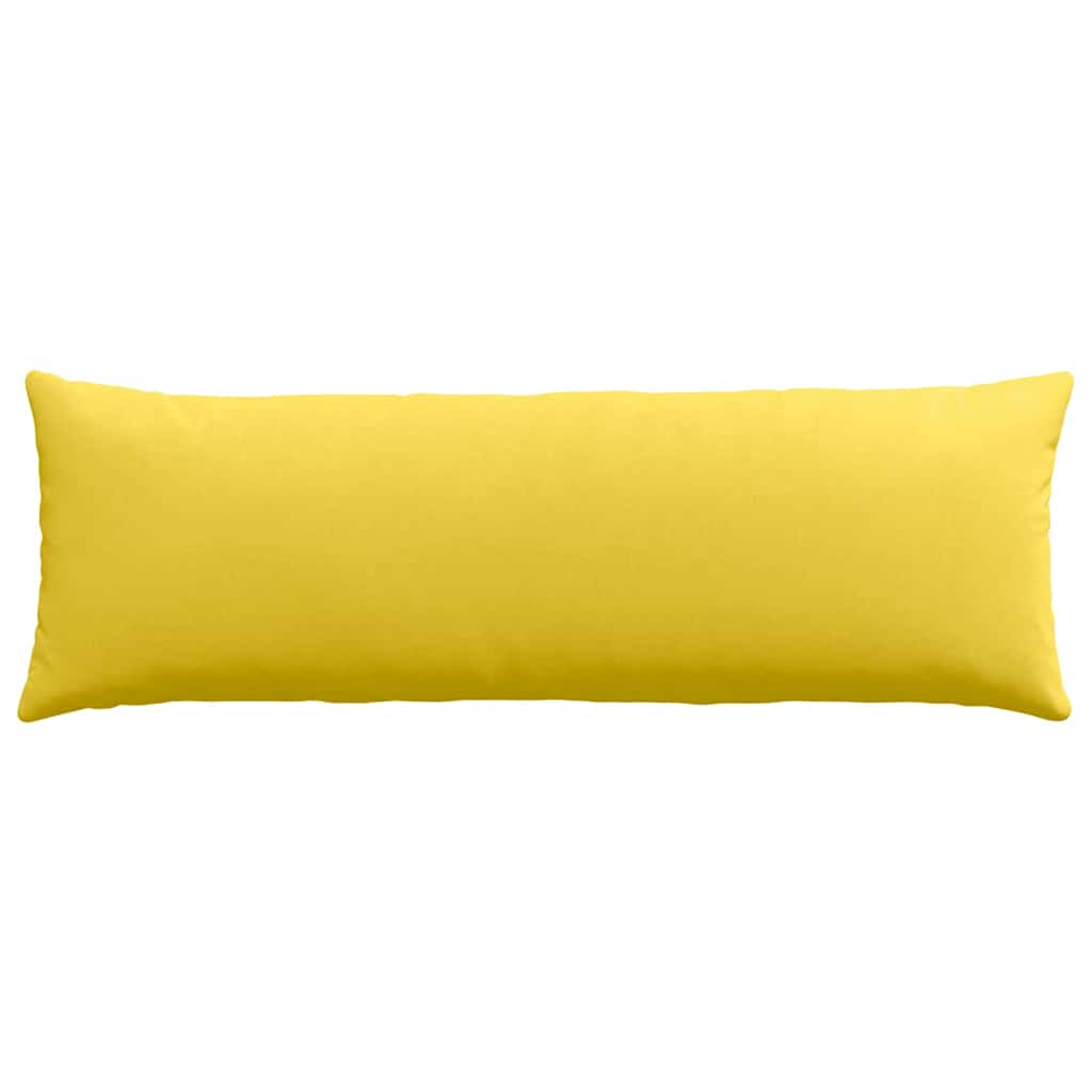 Cuscini da Divano 2 pz Tessuto Giallo Chiaro 120 x 40 cm