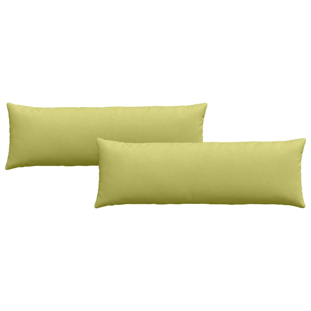 Cuscini da Divano 2 pz Tessuto Verde chiaro 120 x 40 cm