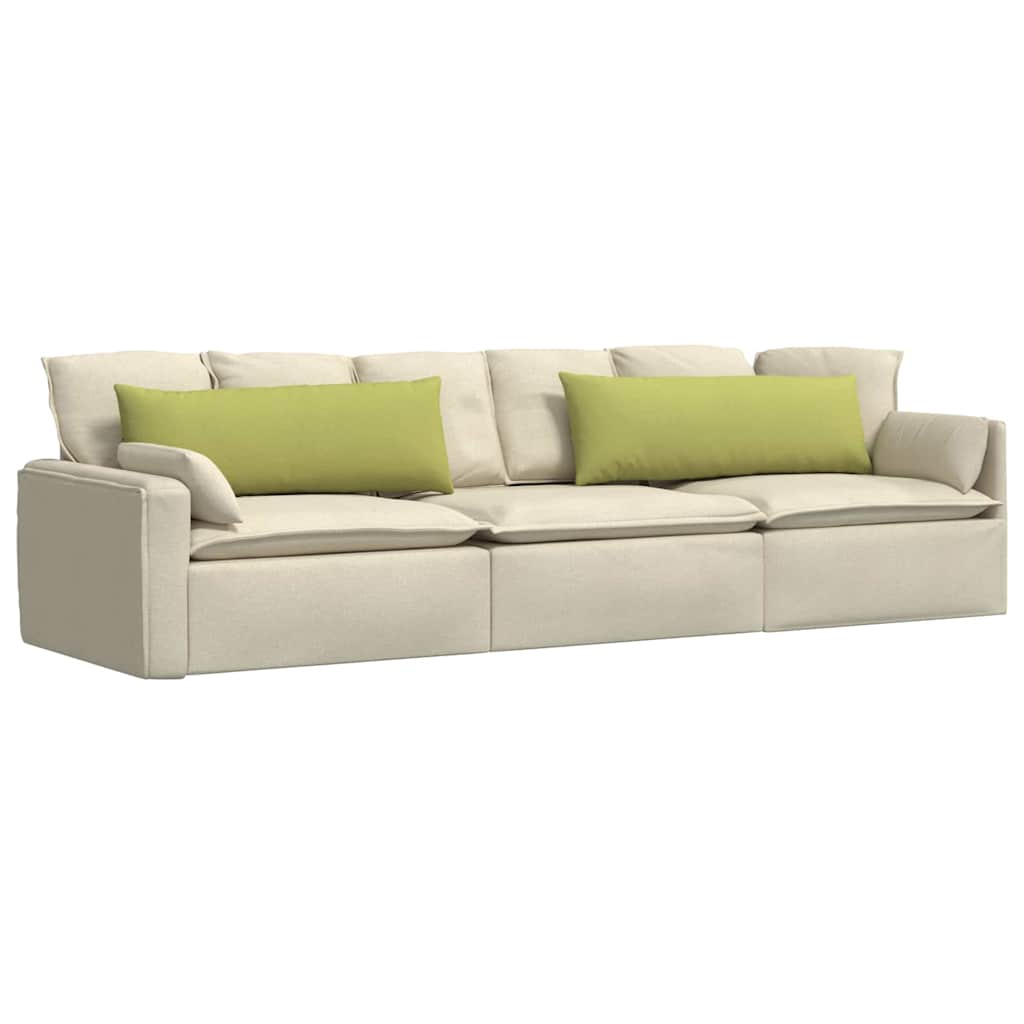 Cuscini da Divano 2 pz Tessuto Verde chiaro 120 x 40 cm