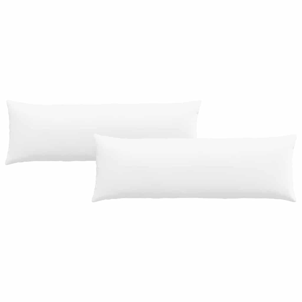 Cuscini da Divano 2 pz Tessuto Bianco 120 x 40 cm