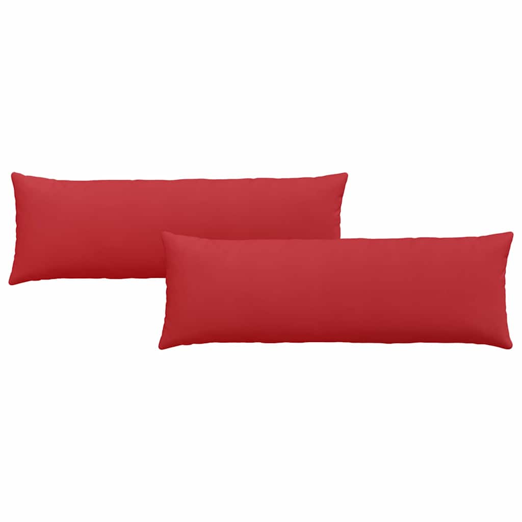 Cuscini da Divano 2 pz Tessuto Rosso 120 x 40 cm