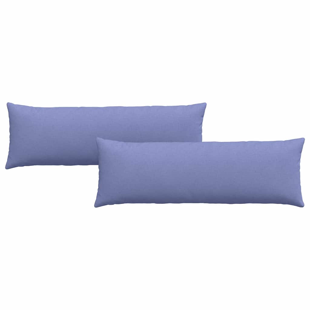 Cuscini da Divano 2 pz Tessuto Blu jeans 120 x 40 cm