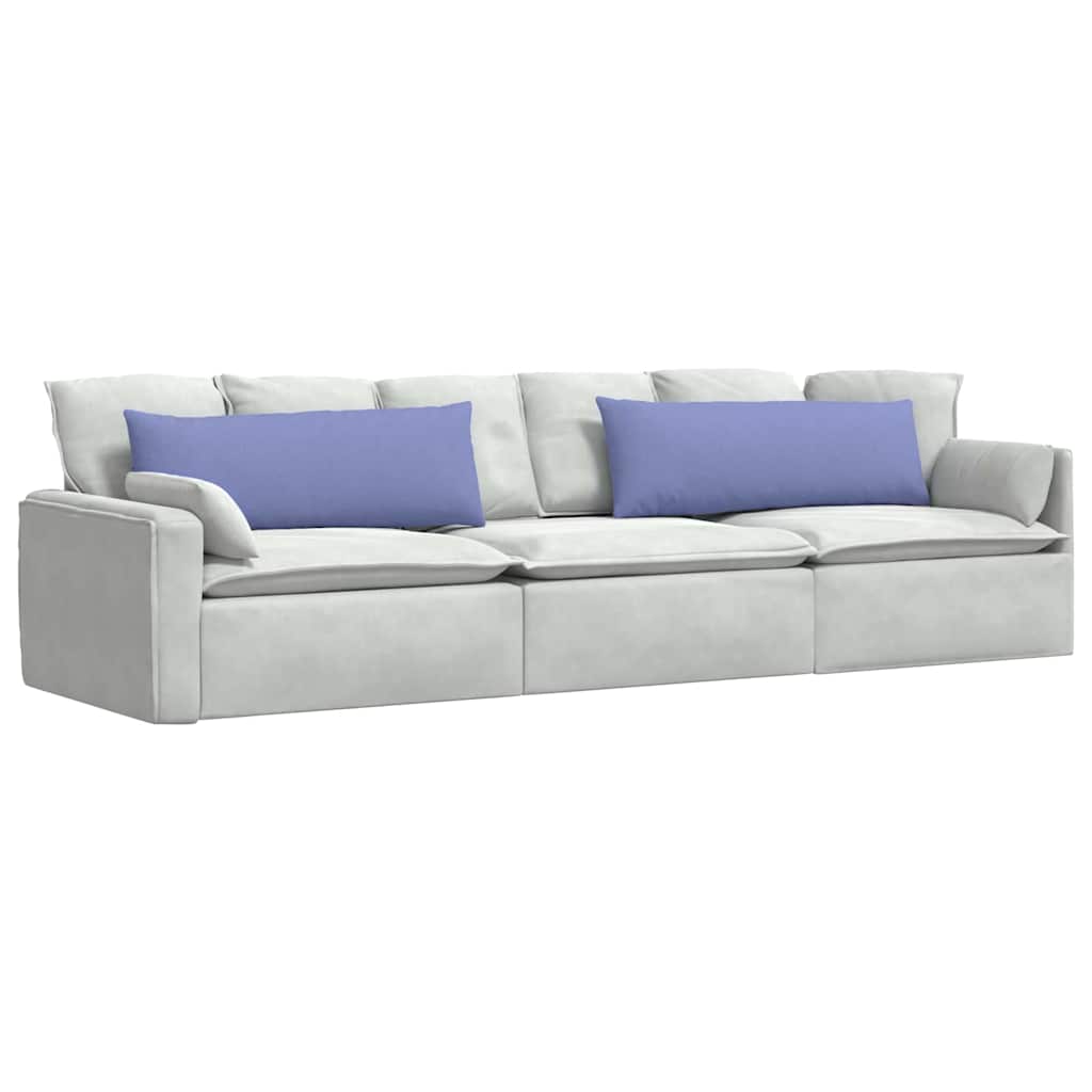 Cuscini da Divano 2 pz Tessuto Blu jeans 120 x 40 cm