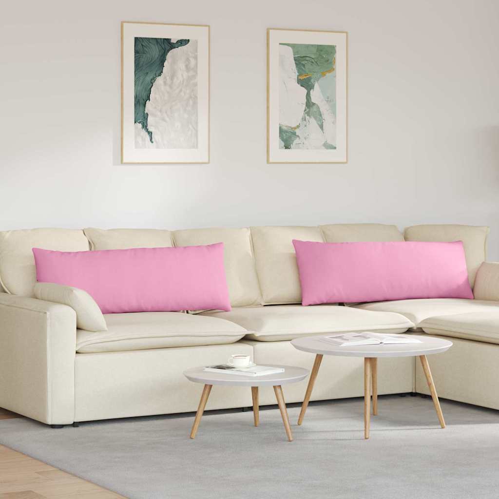 Cuscini da Divano 2 pz Tessuto Rosa 120 x 40 cm