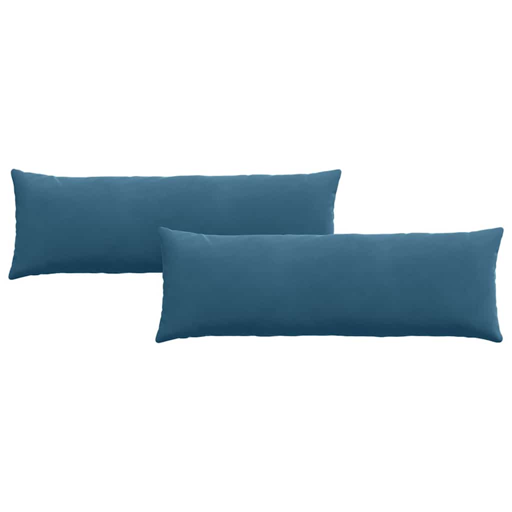 Cuscini da Divano 2 pcs Blu 120 x 40 cm Tessuto in Cords