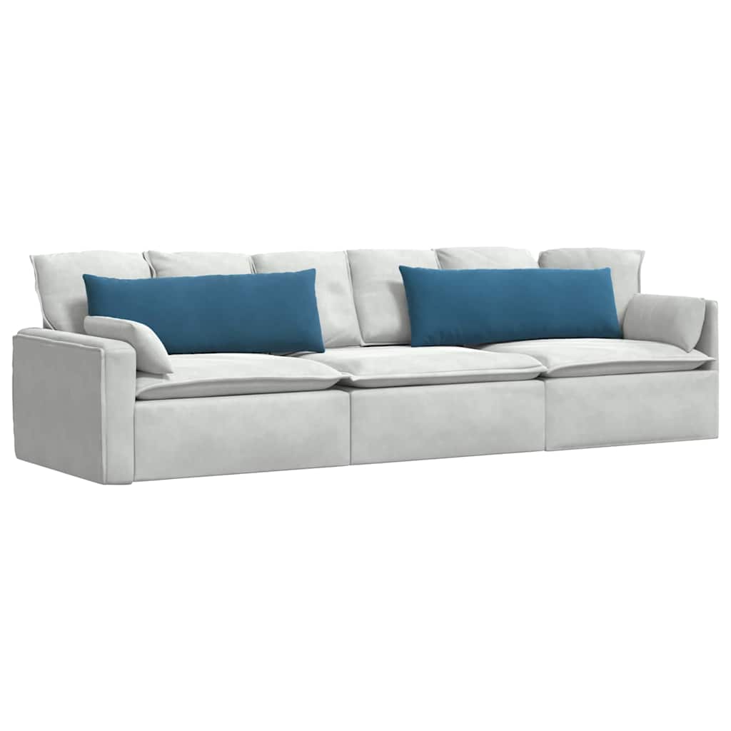 Cuscini da Divano 2 pcs Blu 120 x 40 cm Tessuto in Cords