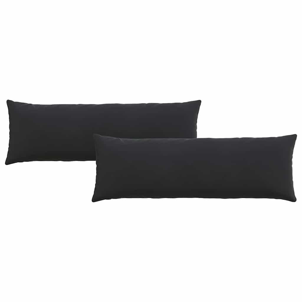 Cuscini da Divano 2 pcs Nero 120 x 40 cm Tessuto in Cords