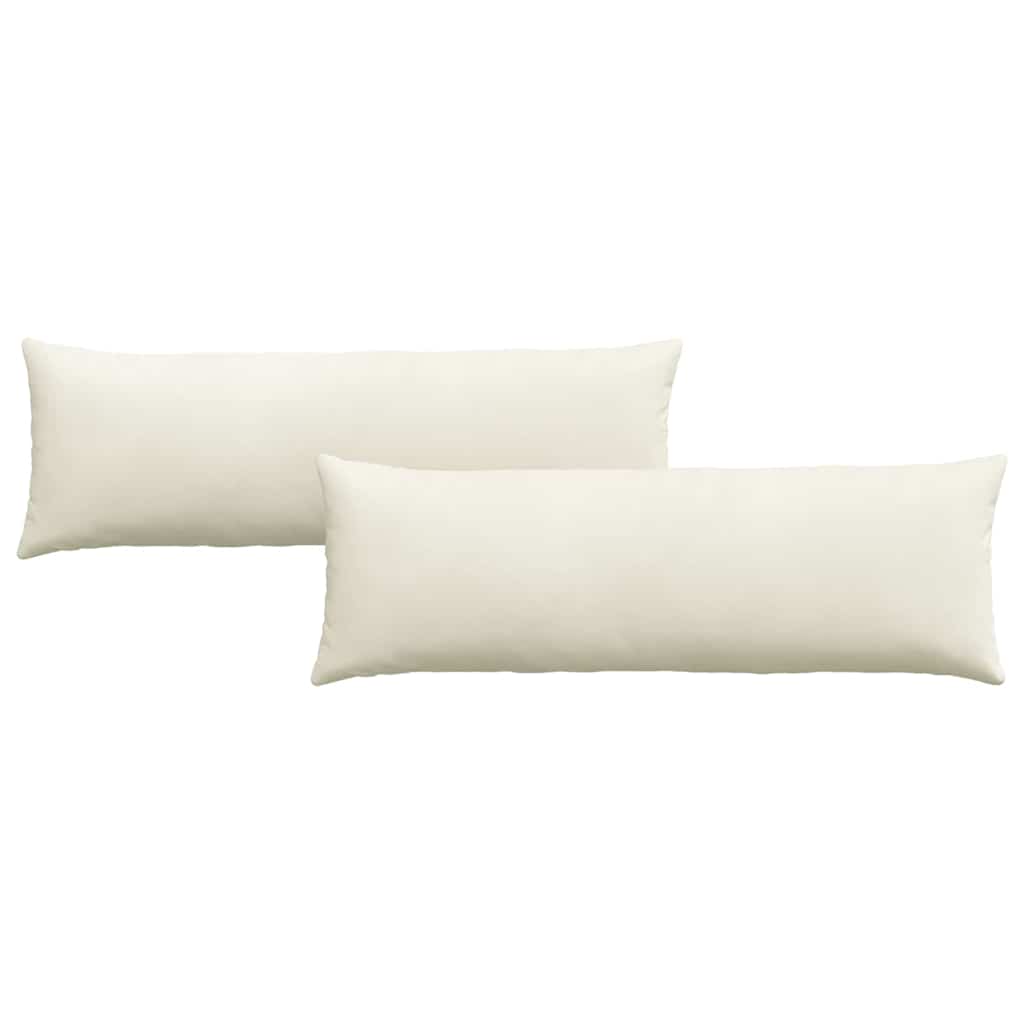 Cuscini da Divano 2 pcs Crema 120 x 40 cm Tessuto in Cords