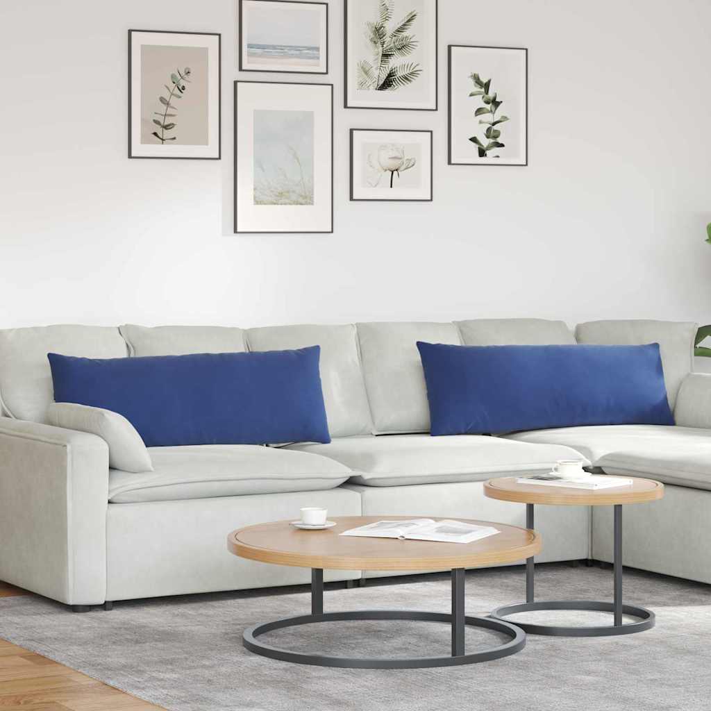 Cuscini da Divano 2 pcs Blu Polizia 120 x 40 cm