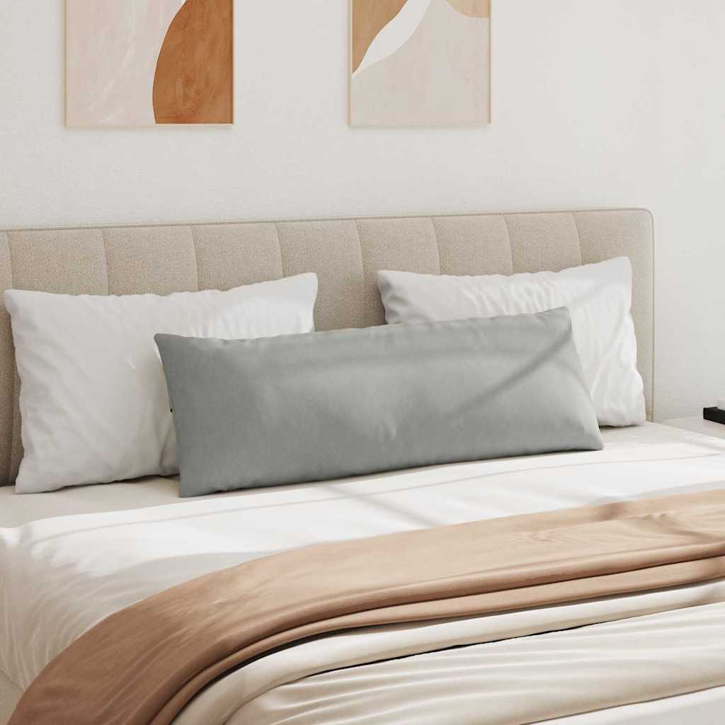 Cuscini da Divano 2 pz Tessuto Grigio chiaro 120 x 40 cm